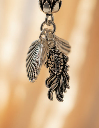 Pingente Concha & Flor