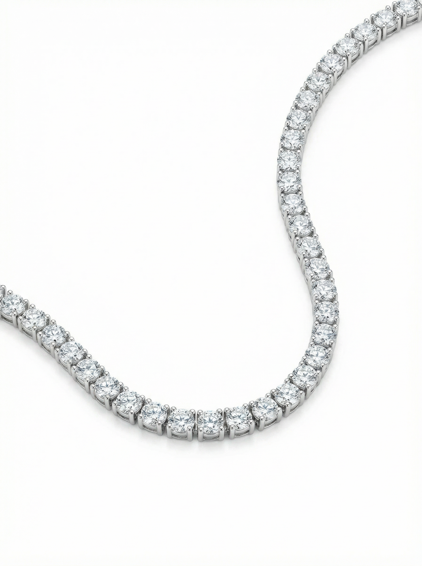 Colar Riviera + Extensor Prateado