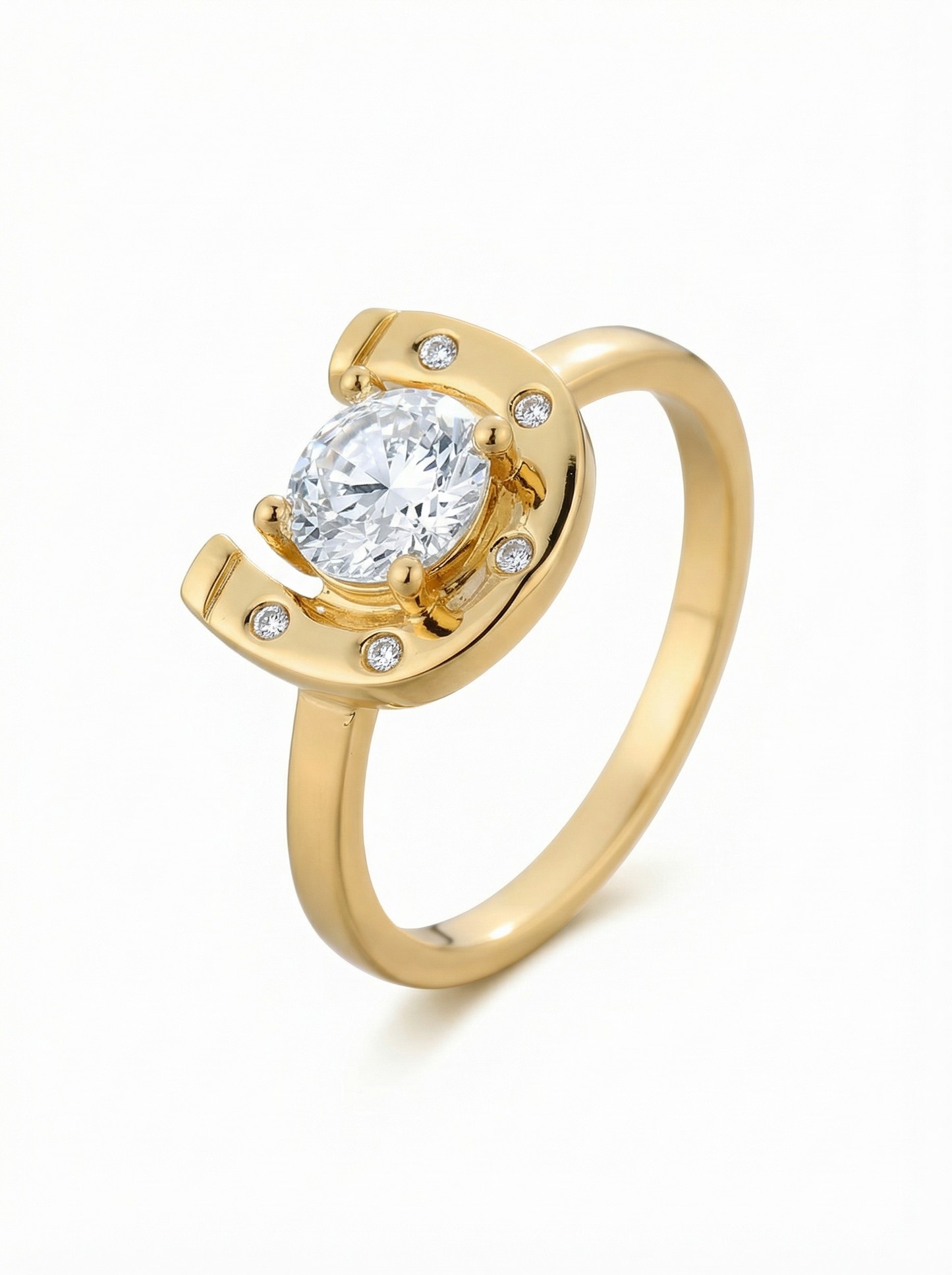 Anel Crystal Horseshoe