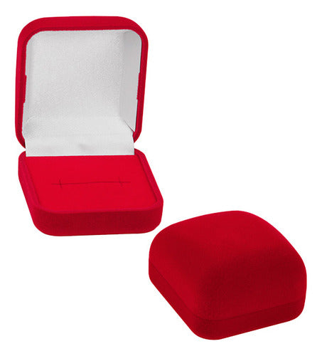 Caixa De Veludo Para Anel Pequena