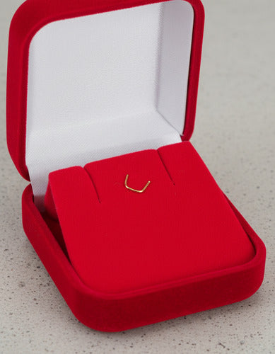 Caixa De Veludo Para Brinco E Pingente Pequena