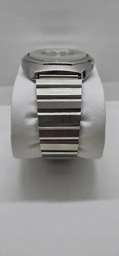 Seiko Azul Aut. Vintage 7009 8200 Puls. Escovada Prateado Azul-celeste